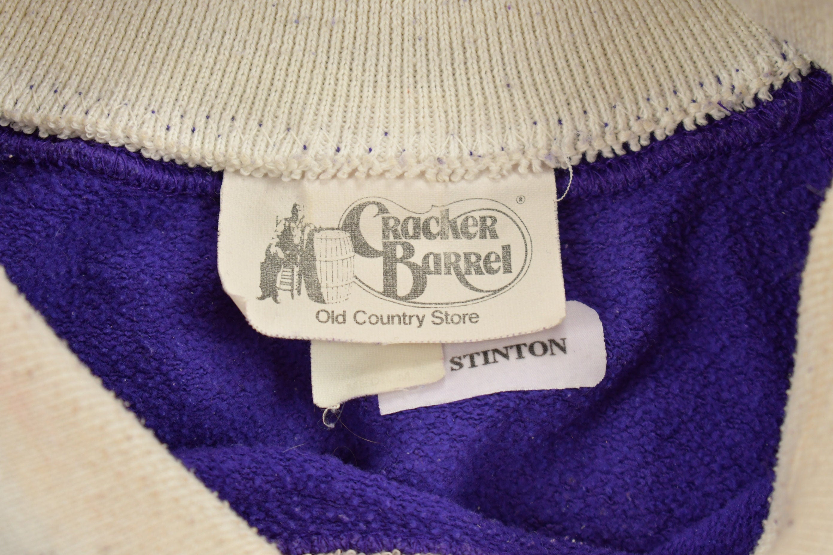 Vintage 1990s Cracker Barrel Collared Unicorn Print Crewneck Sweatshirt