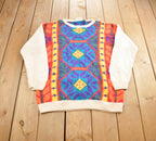 Vintage 1990s Field Dear Abstract Pattern Knit Crewneck Sweater