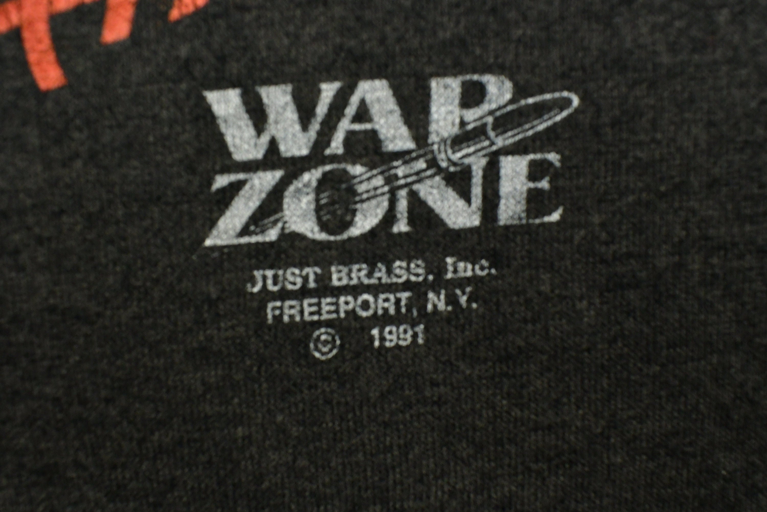 Vintage 1991 USMC War Zone 3D Emblem T-Shirt