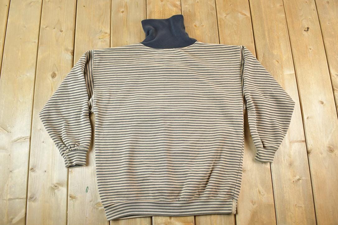 Vintage 1990s Adobe Flats Aztec Turtleneck Sweatshirt Mens S