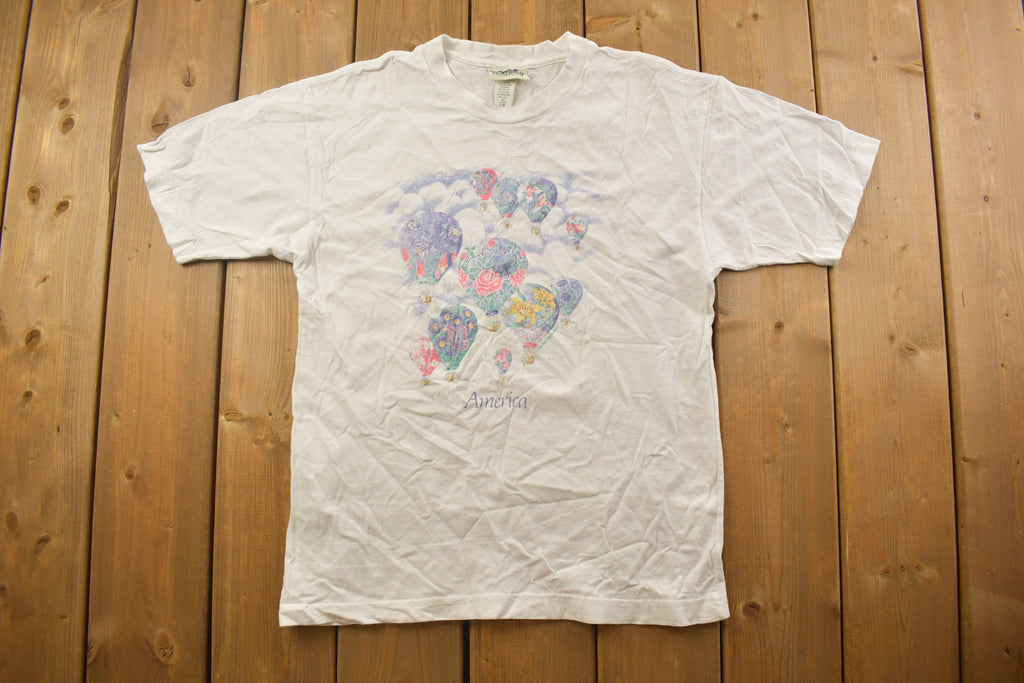 Vintage 1990s America Abstract Balloons Graphic T Shirt