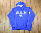 Vintage 1990s Kentucky Wildcats University Collegiate Hoodie / Embroidered / NCAA Sweatshirt / Sportswear / Americana