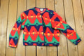 Vintage 1980s David Wayne Wool Abstract Pattern Light Button Up Jacket