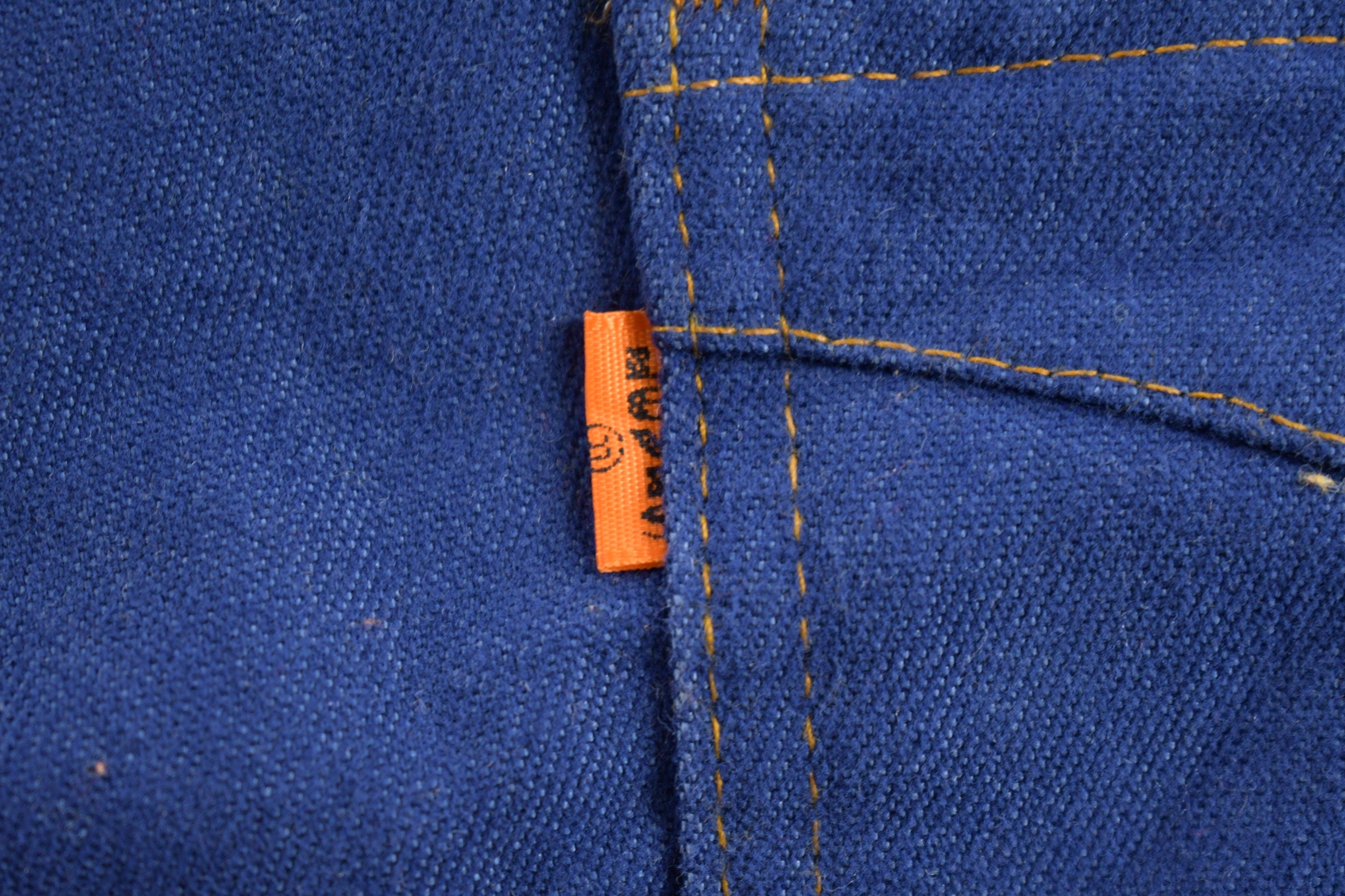 Vintage 1970s Levi's Orange Tab Jeans Size 35 x 29