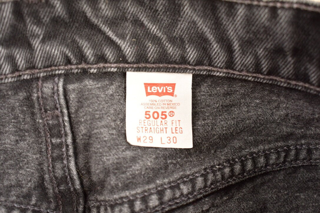 Vintage 1980s Levi's 505 Black Tab Jeans Size 28 x 28.5
