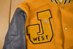 Vintage 1980s Juliet West Holloway Leather Varsity Jacket