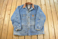 Vintage Carhartt Denim Chore Jacket Blanket Lined Jacket Men's 2XL
