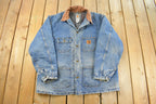 Vintage Carhartt Denim Chore Jacket Blanket Lined Jacket Men's 2XL
