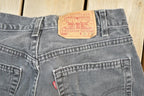 Vintage 1990s Levi Strauss Red Tab 505 Black Wash Denim Jeans Size 32 x 36