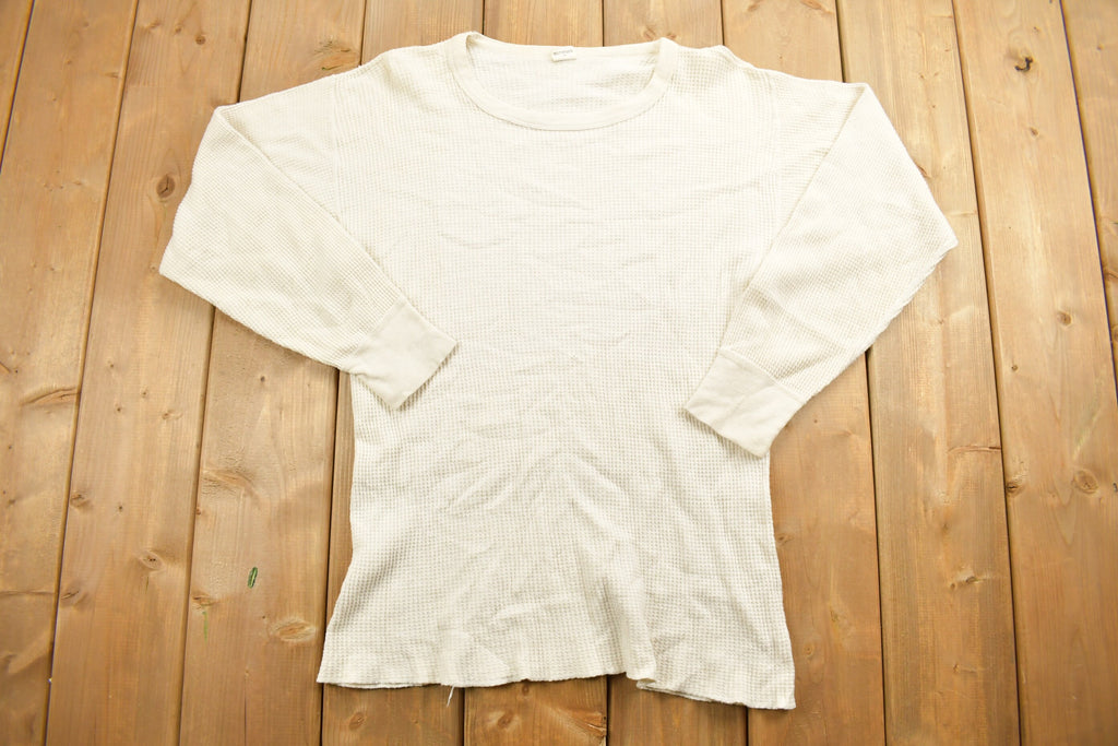Vintage 1990s Blank K-Mart White Slim Fit Sweater