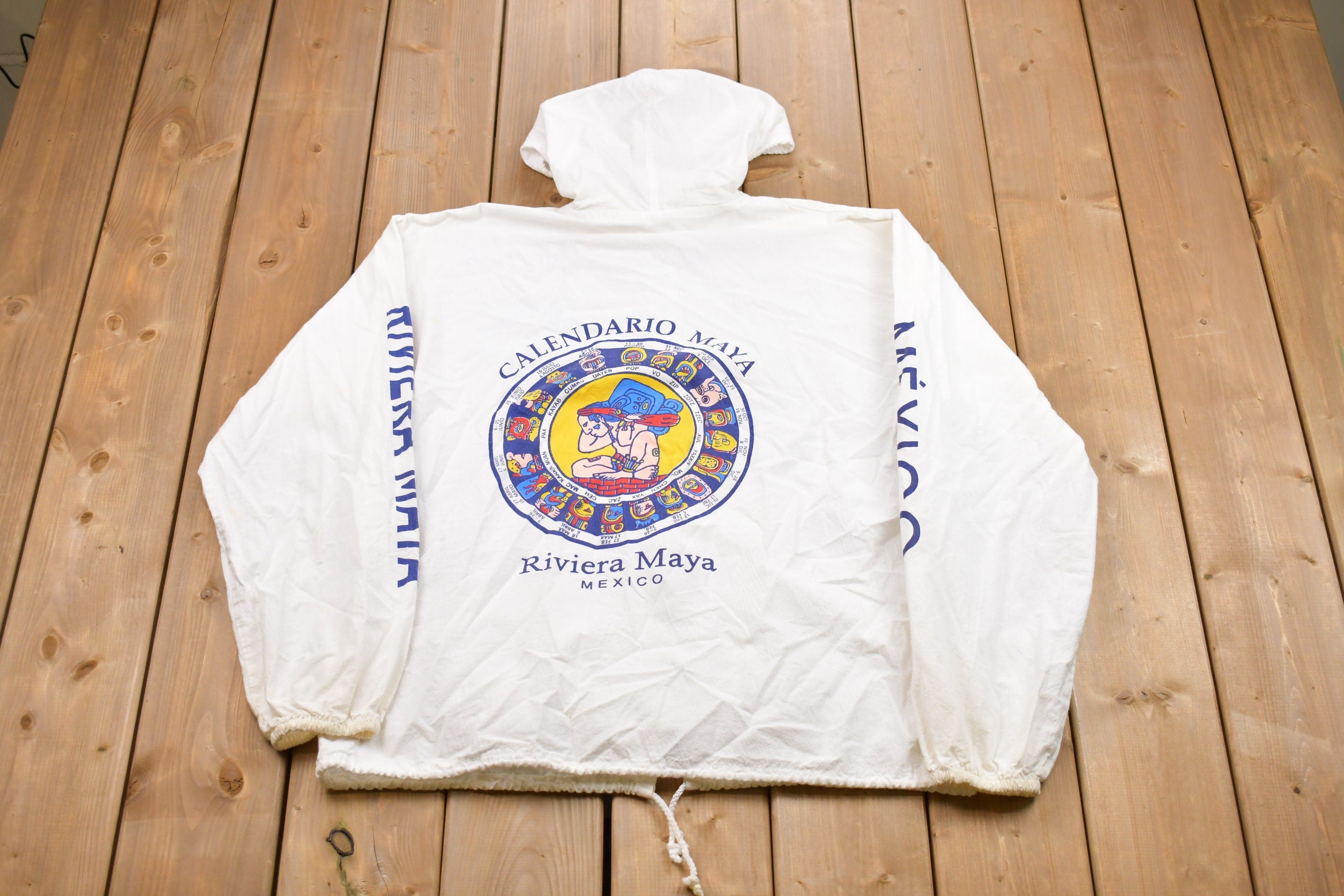 Vintage 1990s Calendario Maya Windbreaker