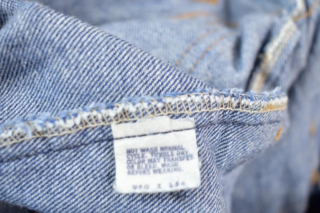 Vintage 1970s Levi's Bush Jeans Orange Tab 516 Denim Size 30 x 34