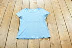Vintage 1980s Duofold Sport Ladies Blank Blue T-Shirt Women's M