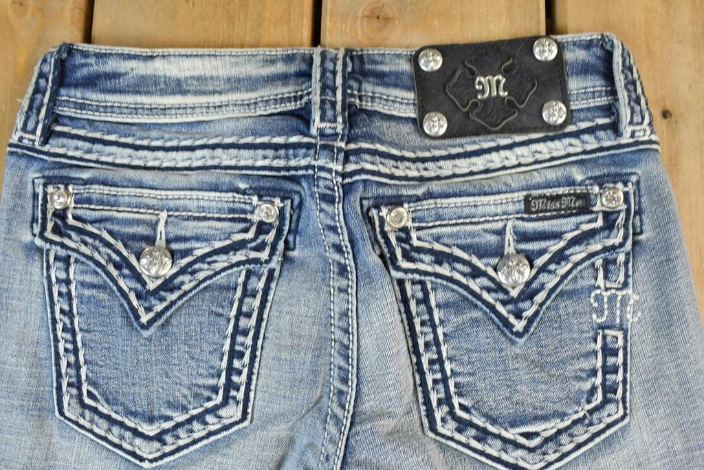 Vintage Y2K Miss Me Skinny Low Rise Jeans Size 26x31