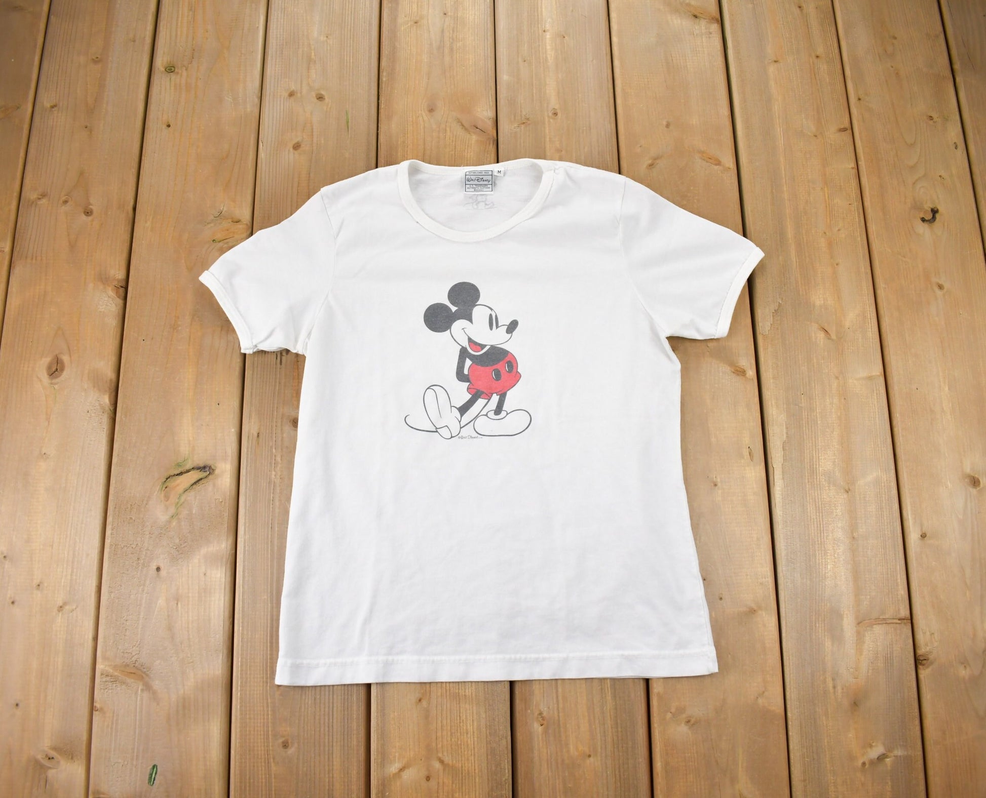 Vintage 1980s Mickey Mouse Disney Cartoon T-Shirt / Single Stitch / Vintage Mickey Mouse / Made In USA / 80s Disney Tee