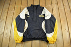 Vintage 1990s University of Iowa Hawkeyes Anorak Jacket Men's Large  Embroidered  Varsity Jacket  Sportswear  Americana