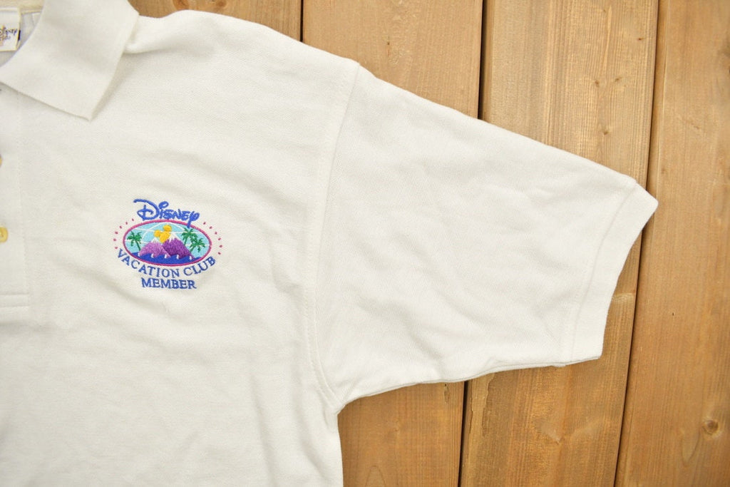 Vintage 1990s Disney Vacation Club Member Embroidered Polo Shirt