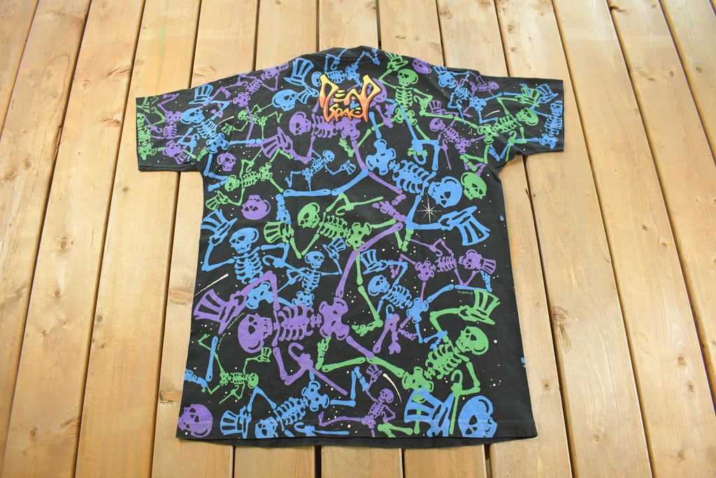 Vintage 1992 The Grateful Dead Dead Spaces All Over Print Graphic T-Shirt Men's XL