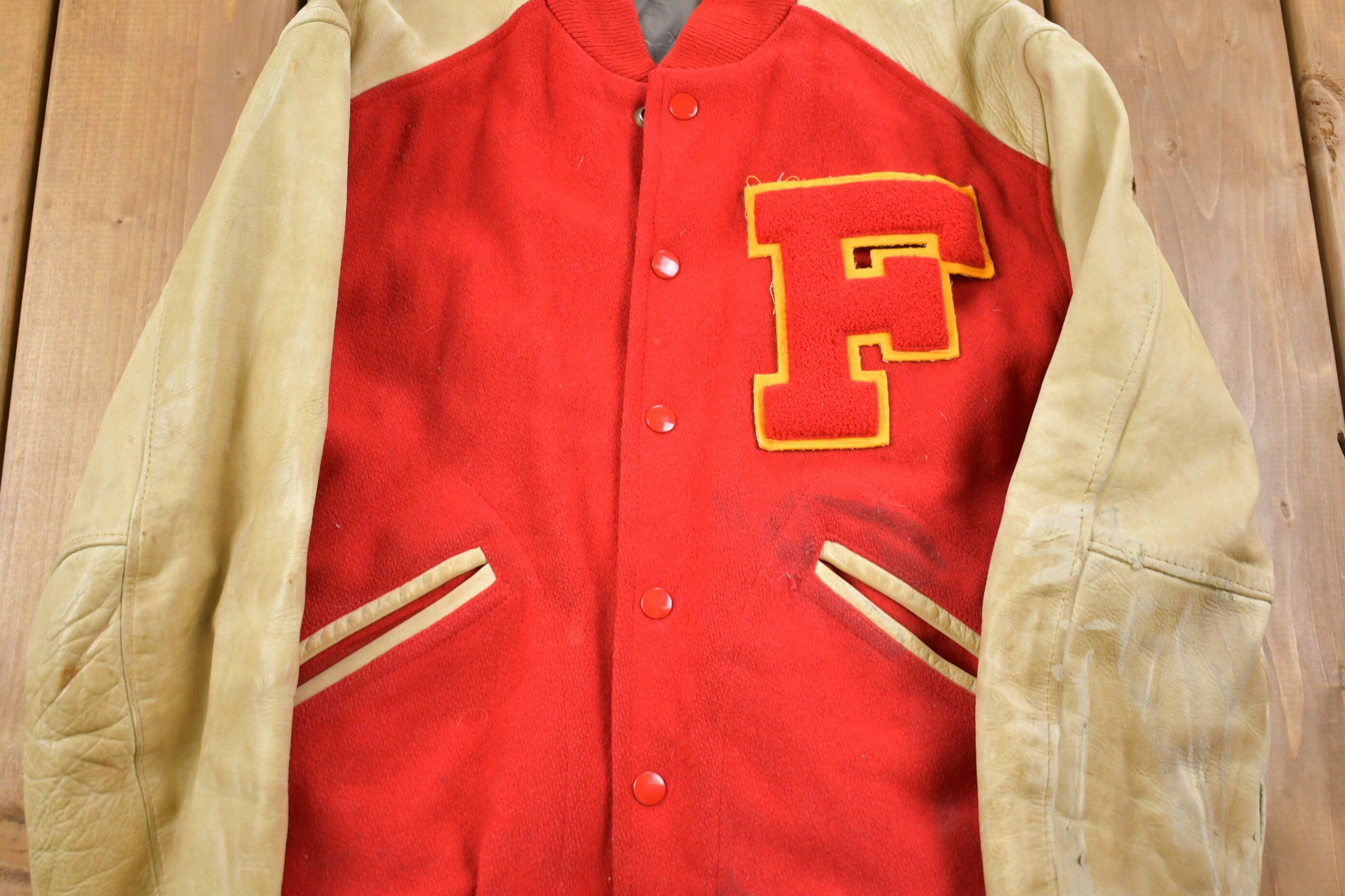 Vintage 1980s Wilson Varsity Wool Jacket /