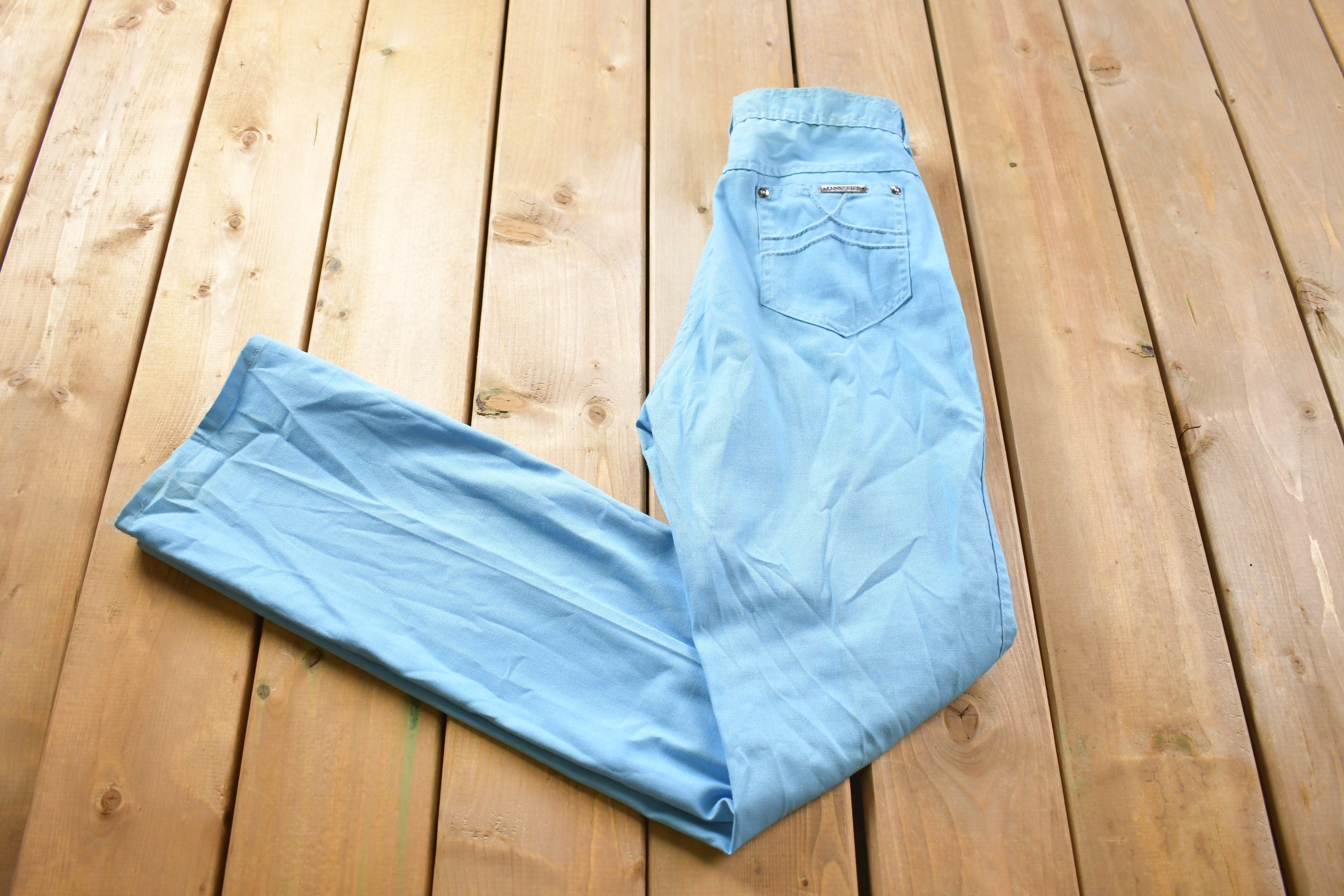 Vintage 1980s Funny Girl Light Wash Denim Jeans Size 26 x 33
