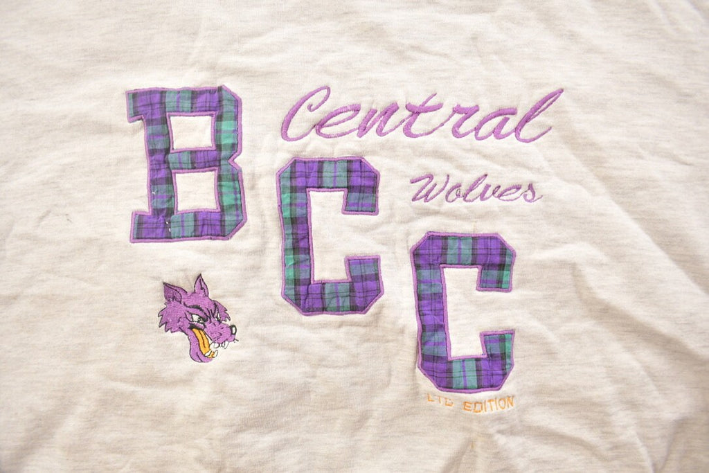 Vintage 1990s Bay City Central Wolves Collegiate Crewneck