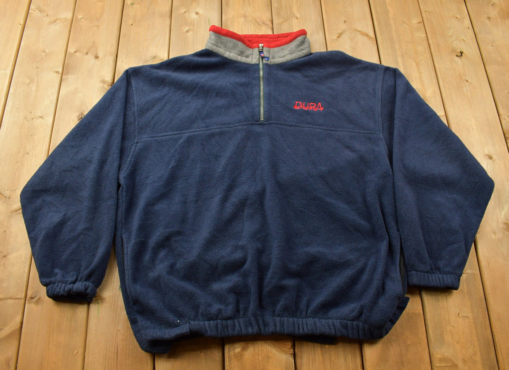 Vintage 1990s Dura Grade Fleece Quarter Zip Sweater  Outdoorsman  90s Sweater  Streetwear  Hiking  Fleece Zip up  Fleece Pullover