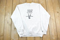 Vintage 1986 Squiggle Hair Guy Story Print Crewneck Sweatshirt