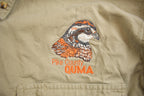 Vintage 1990s Cabelas Forest Camo Embroidered Blank Button Up Shirt