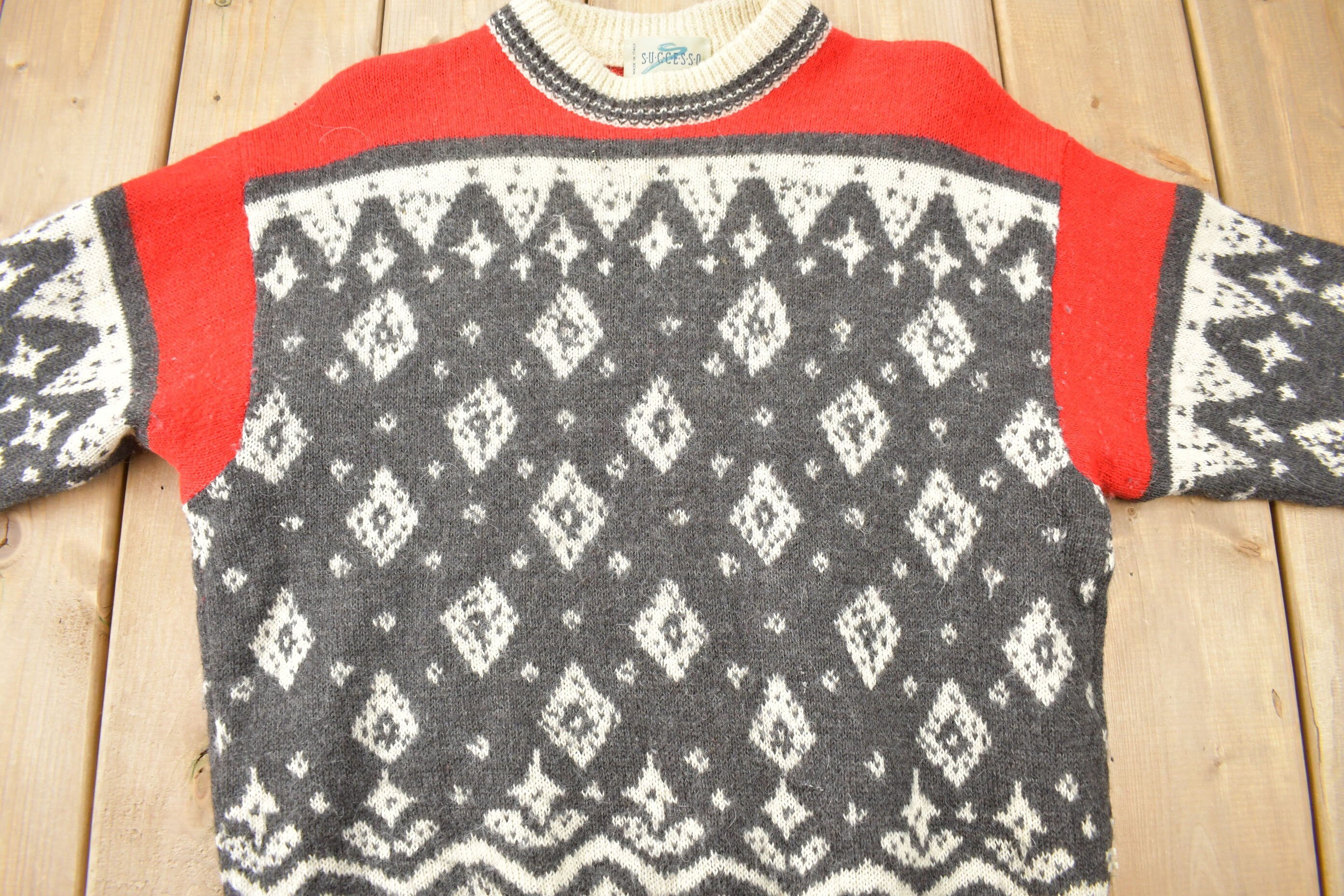 Vintage 1990s Succeso Knit Crewneck Sweater