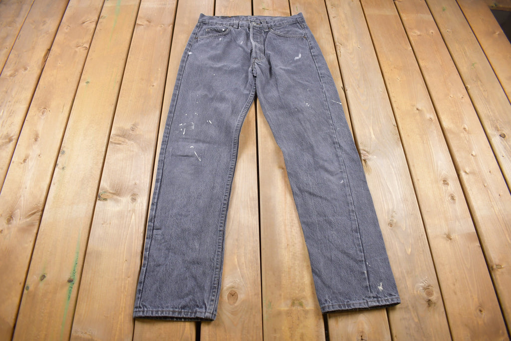 Vintage 1990s Levi's 501 Red Tab Paint Splattered Jeans Size 28 x 31