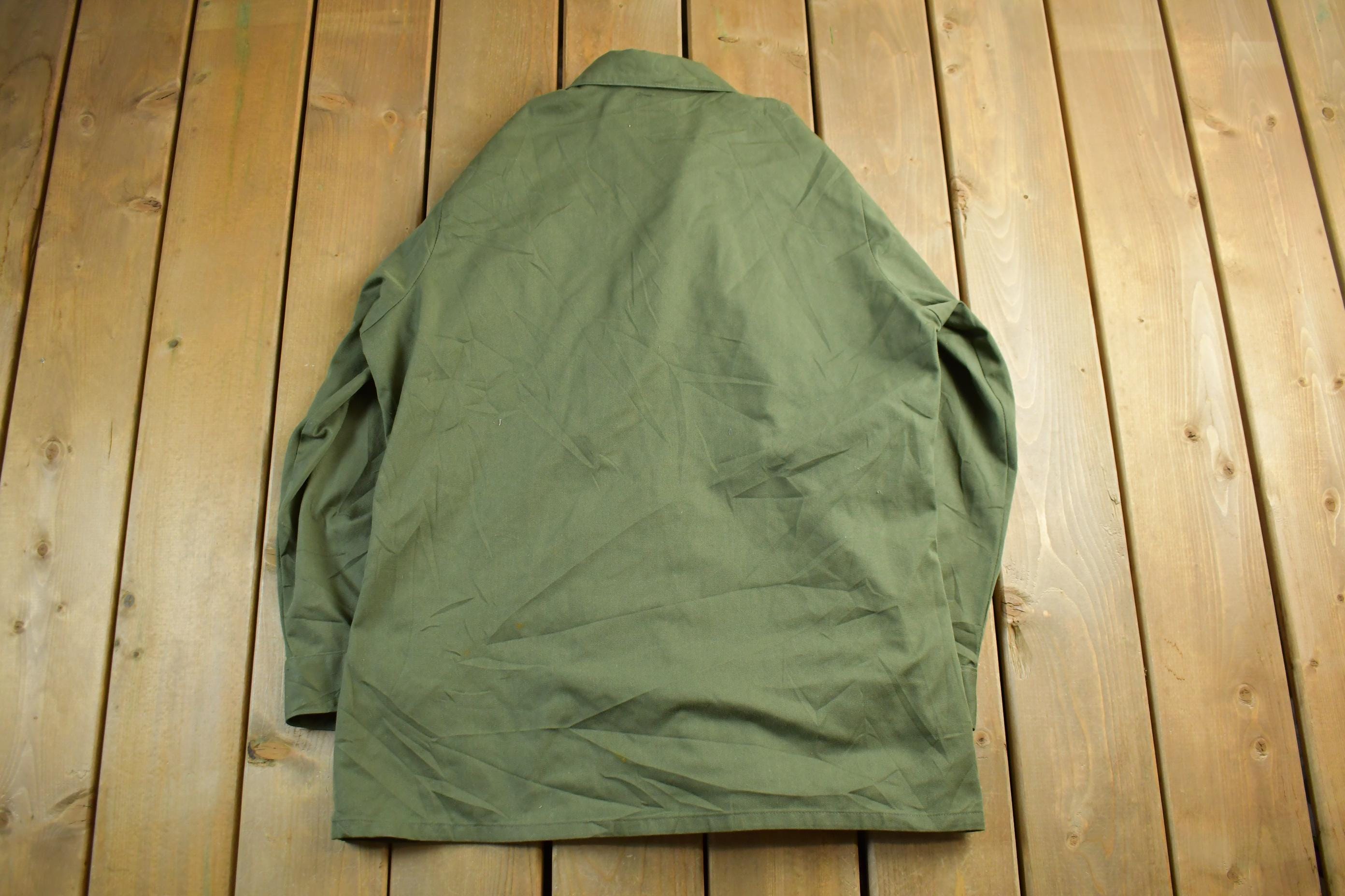 Vintage 1981 Military OG-107 Sateen Shirt Men's Large