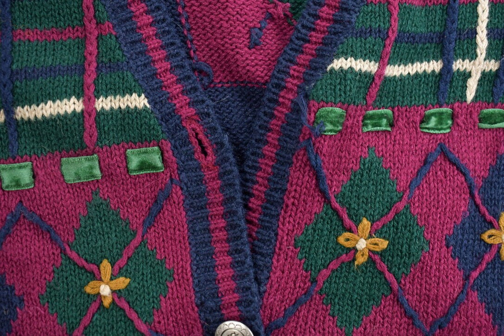 Vintage 1990s Christopher And Banks Knitted Cardigan Sweater