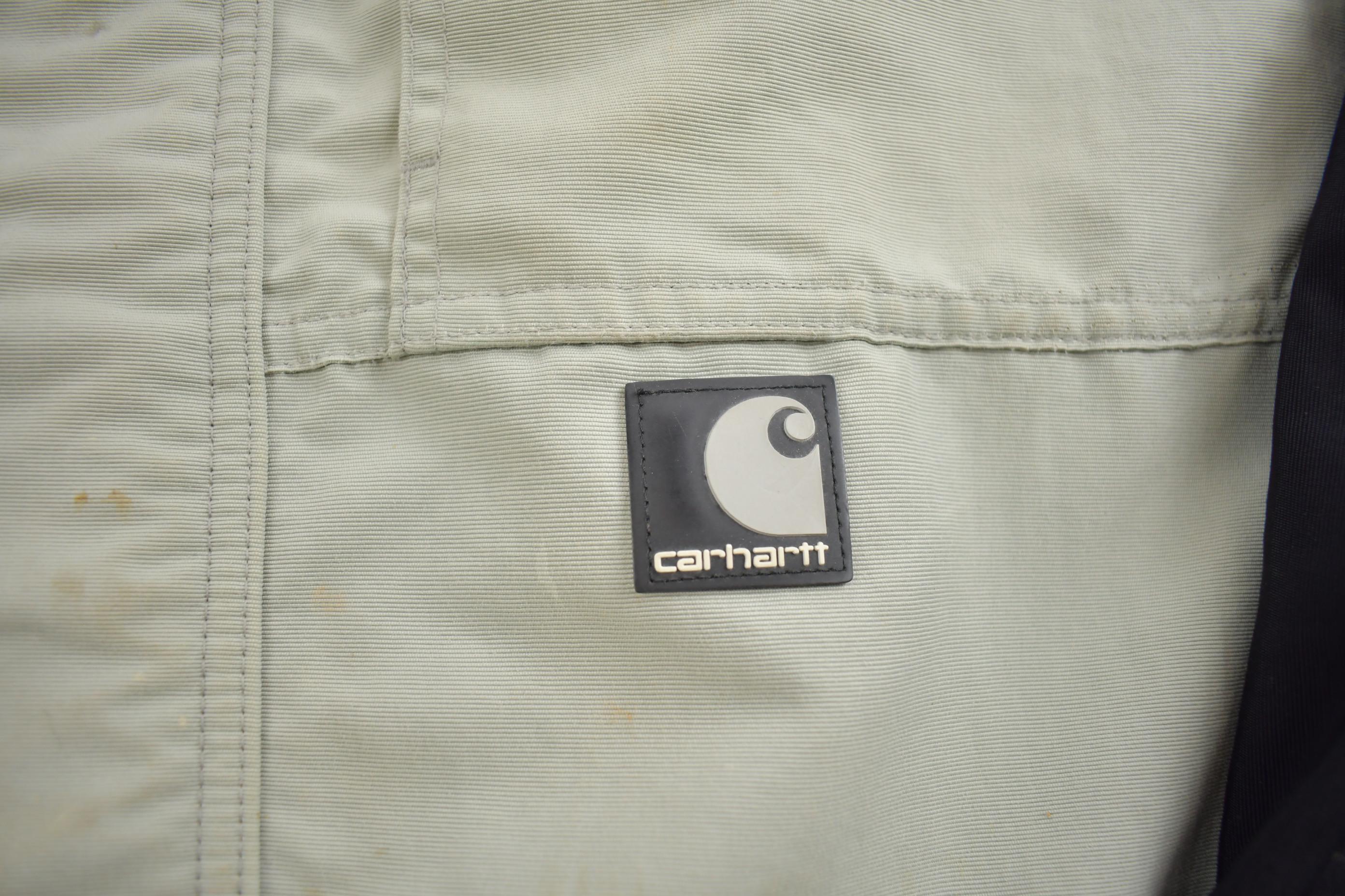 Vintage 1990s Carhartt Mesh Lined Windbreaker Distressed Jacket Made In USA