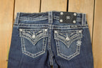 Vintage Deadstock Y2K Miss Me Bedazzled Low Rise Jeans Women's Size 26x31