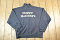 Vintage 1990s Happy Holidays Crewneck Sweatshirt Mens L