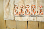 Vintage 1960s Lydia Fashions Tribal Art Fur Hooded Coat Women's M-L
