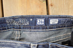 Vintage Deadstock Y2K Miss Me Bedazzled Low Rise Jeans Women's Size 26x31