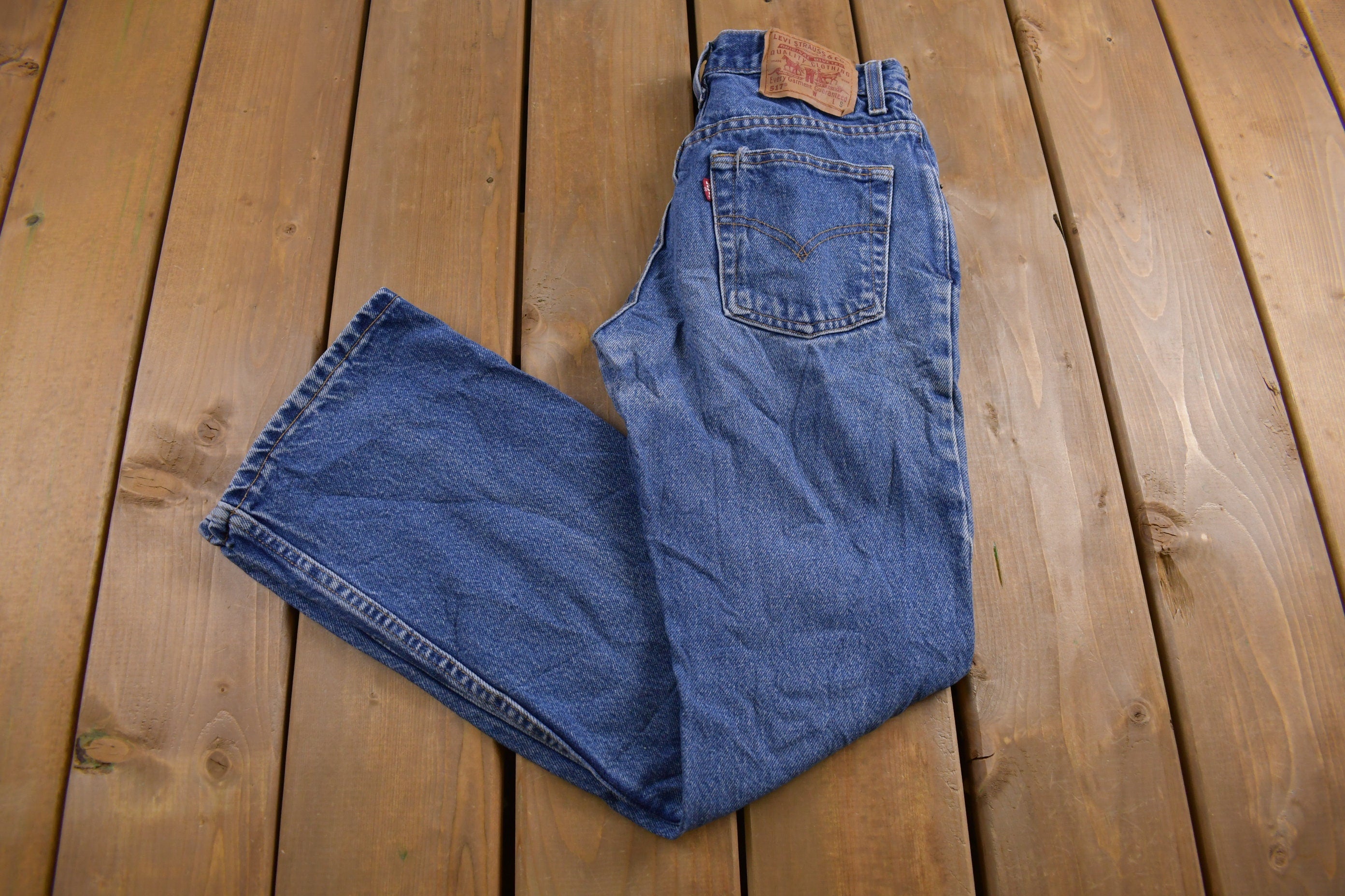 Vintage 1990s Levi's 517 Red Tab Jeans Size 24 x 28