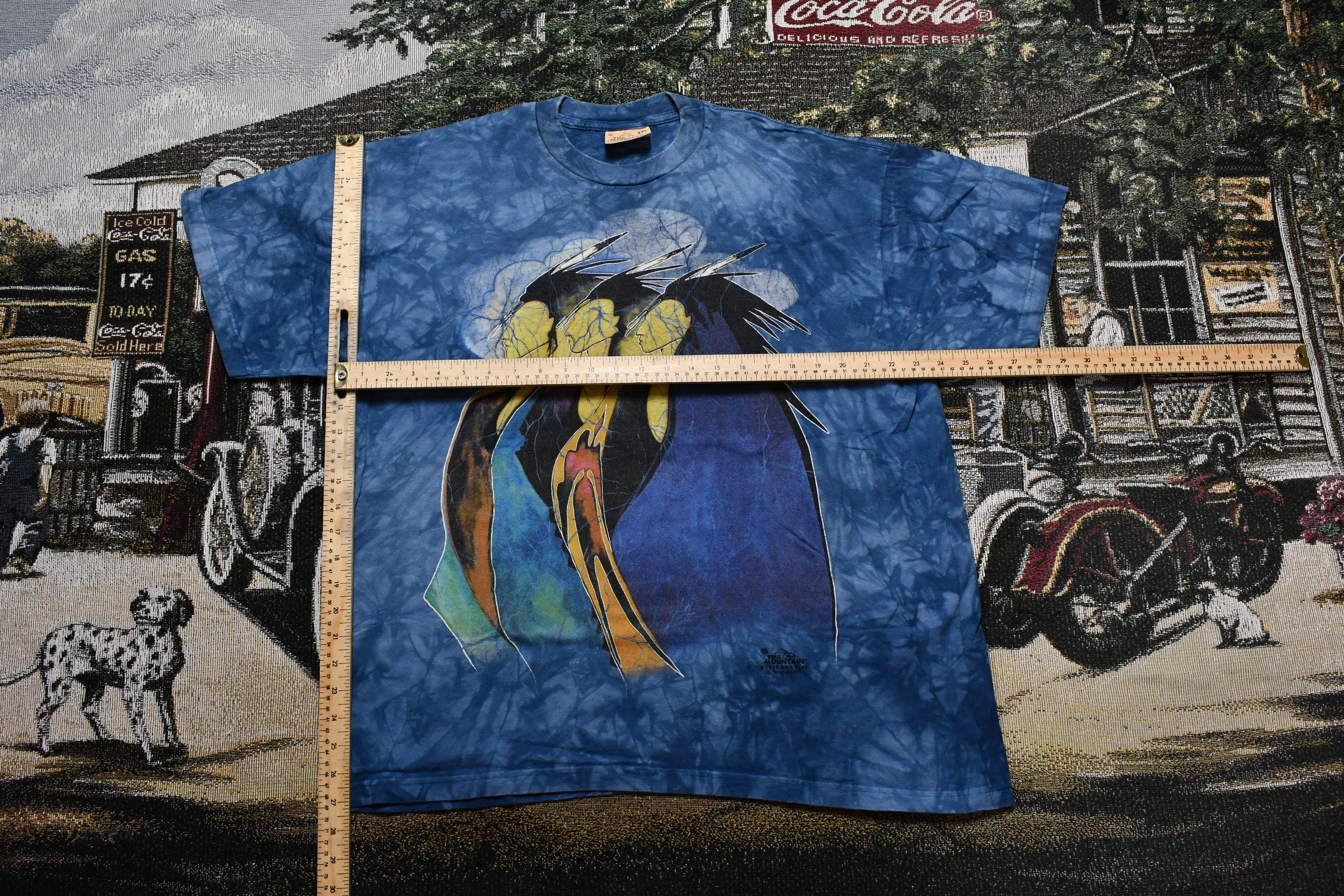 Vintage 1998 Tie Dye Aboriginal Theme Art T Shirt