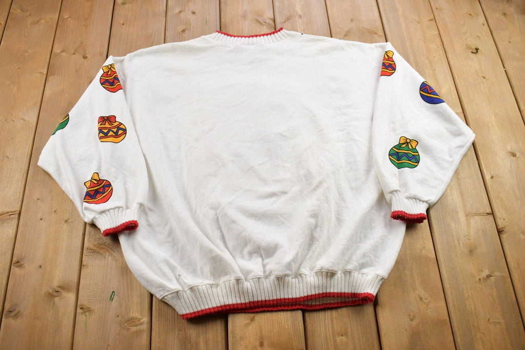 Vintage 1990s Christmas Ornament Theme Sweater