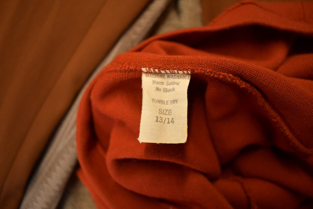 Vintage 1970s Red Flared Cotton Pants Size 32x30