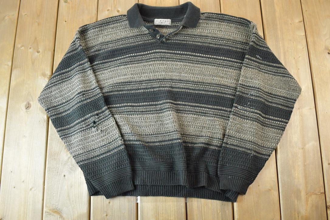 Vintage 1990s Tip Top Classics Collared Knit Sweater