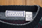 Vintage 1990s Michael Gerald Abstract Knitted Sweater