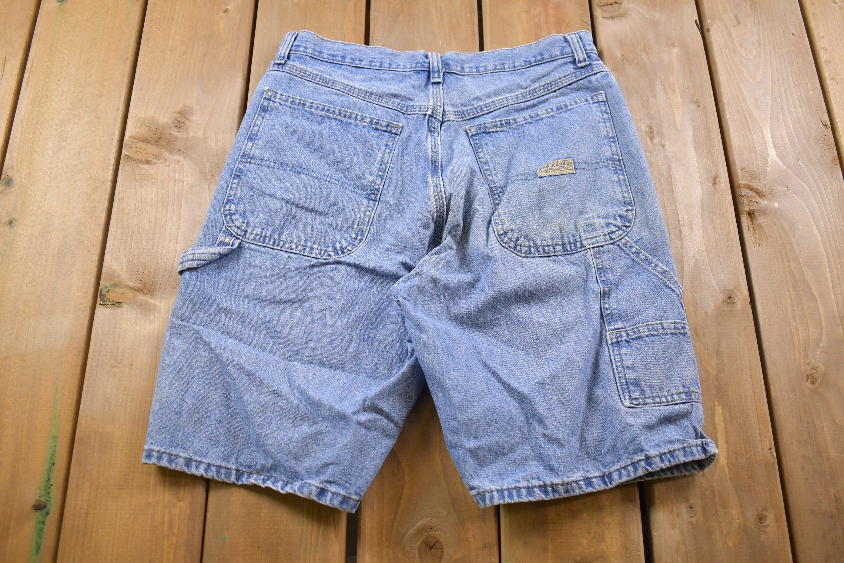 Vintage 1990s WRG Carpenter Jean Shorts 32 x 9 Made in USA