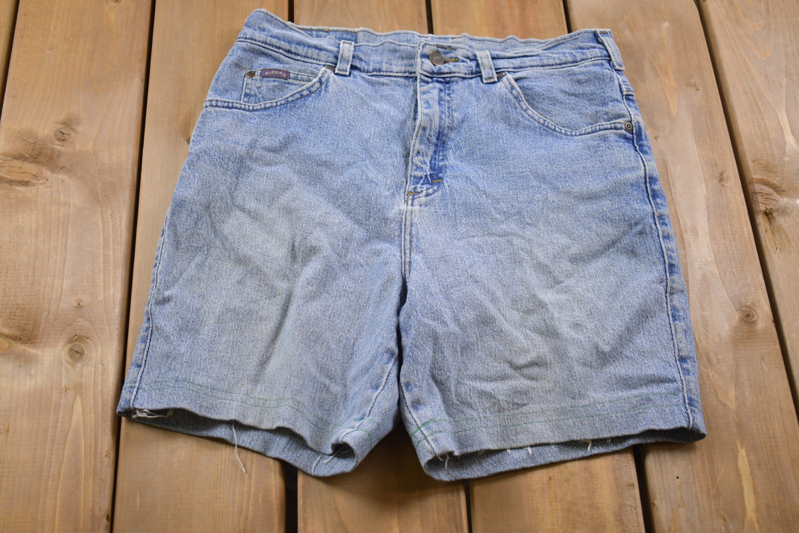 Vintage 1990s Riders Blue Denim Jean Shorts 30 x 7