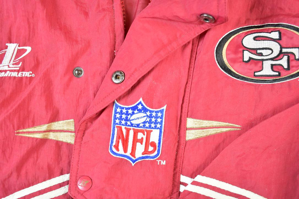 Vintage 1990s San Francisco 49ers Pro Line Logo Authentic NFL Football Quarter Zip Pullover Jacket