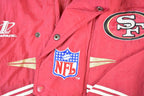 Vintage 1990s San Francisco 49ers Pro Line Logo Authentic NFL Football Quarter Zip Pullover Jacket