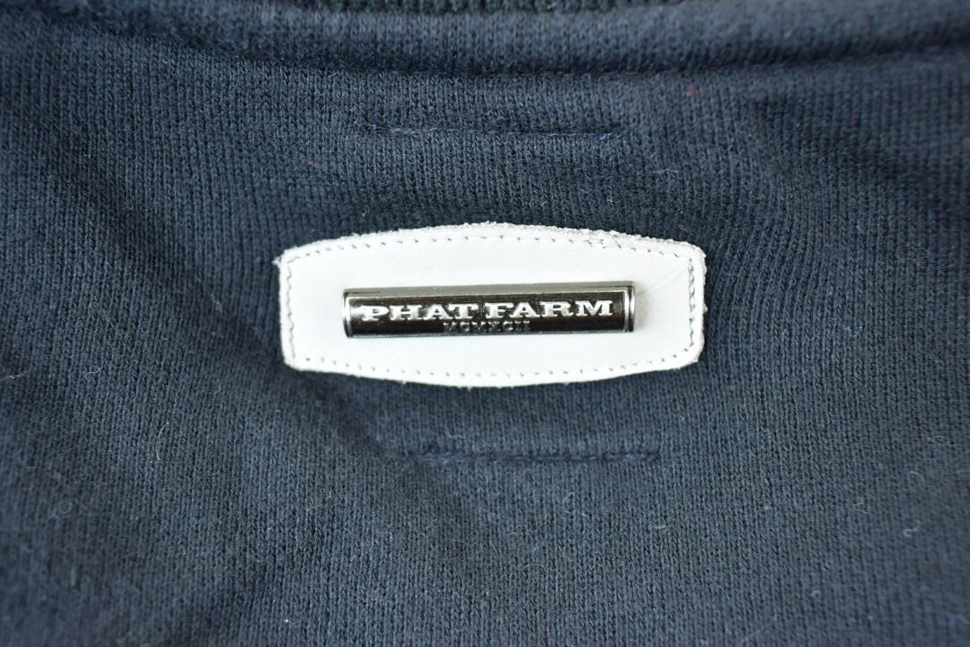 Vintage 1990s Phat Farm Full Zip Heavy Cotton Crewneck Sweatshirt