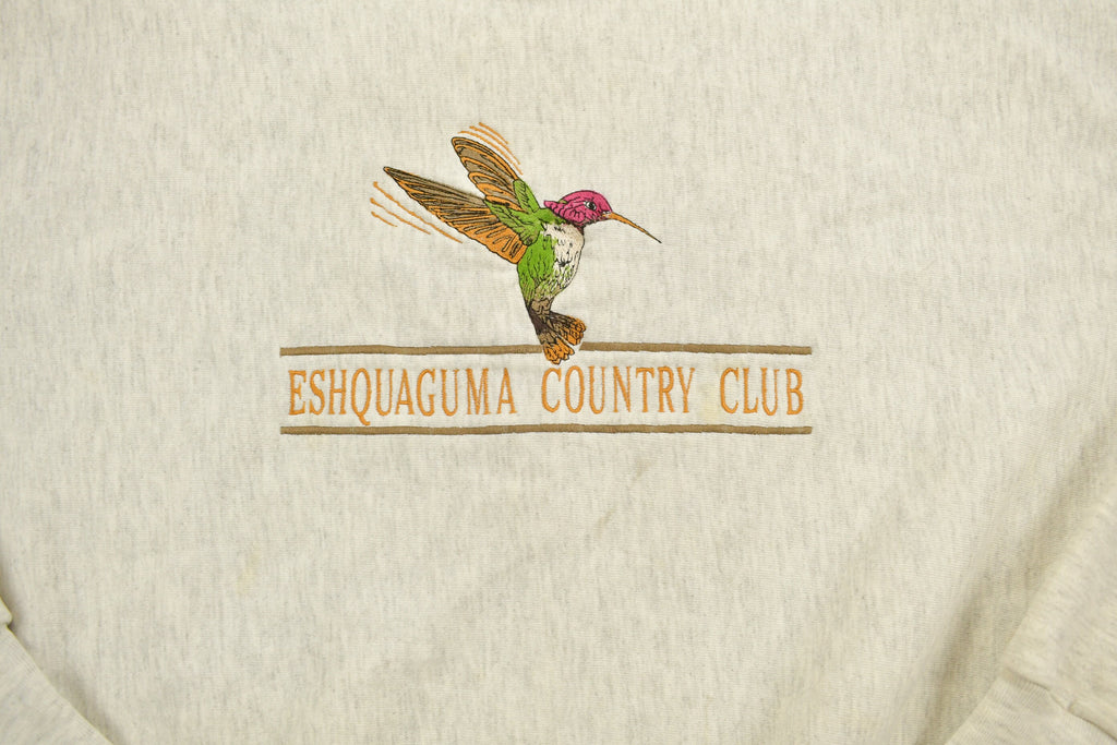 Vintage 1990 Eshquaguma Country Club Humming Bird Crewneck Sweatshirt