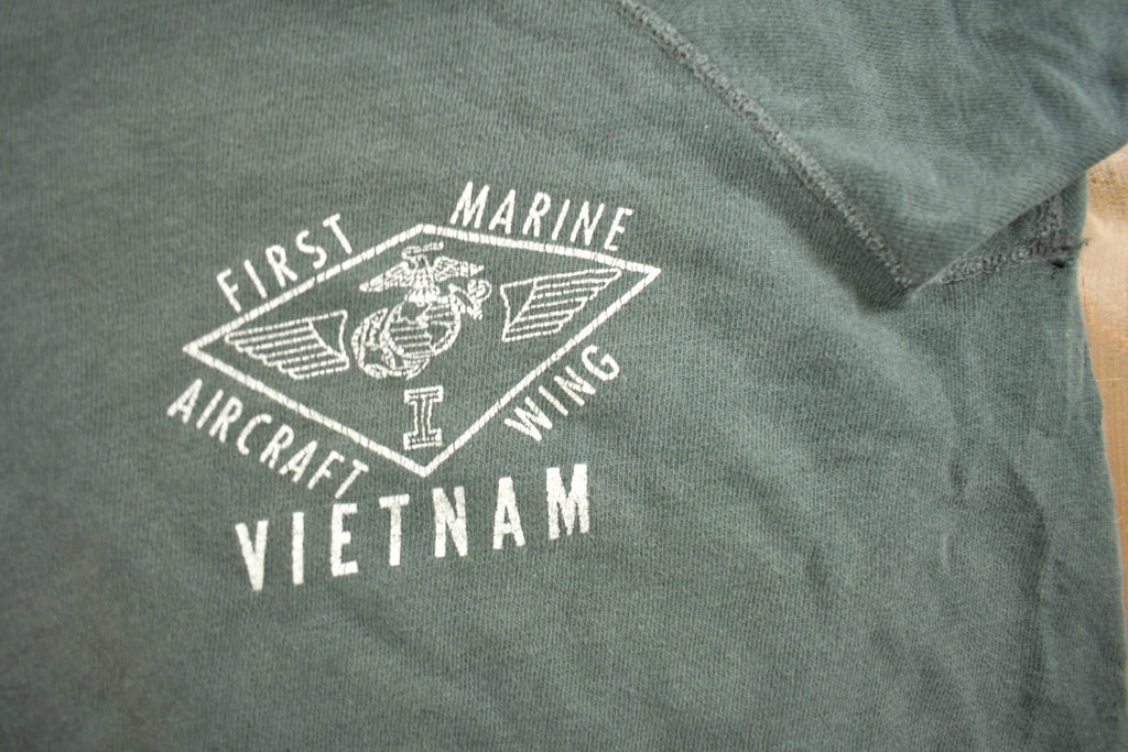 Vintage 1960s Military Vietnam Short Sleeve Sweatshirt